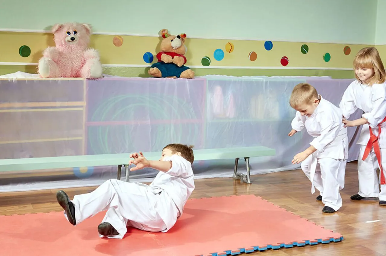 Kids building focus through martial arts