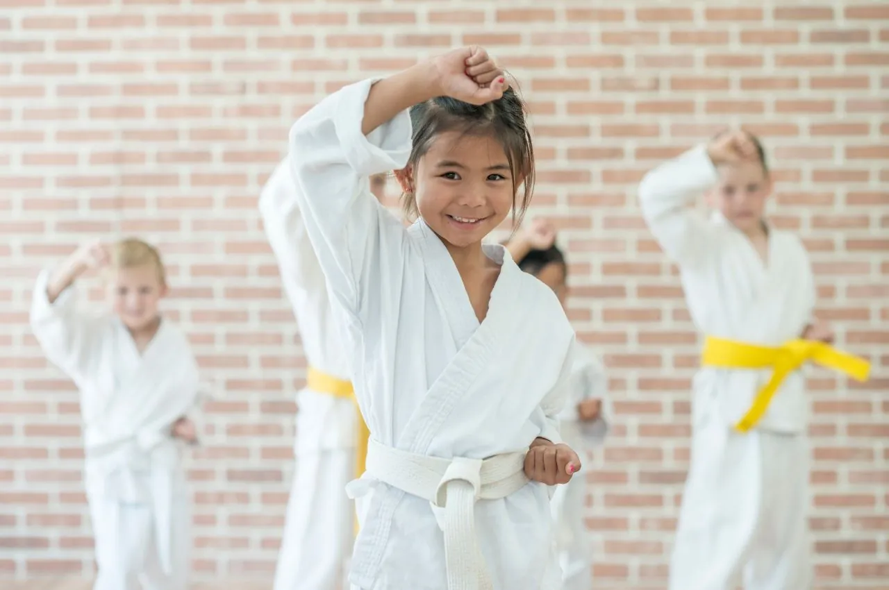 Kids martial arts discipline and focus