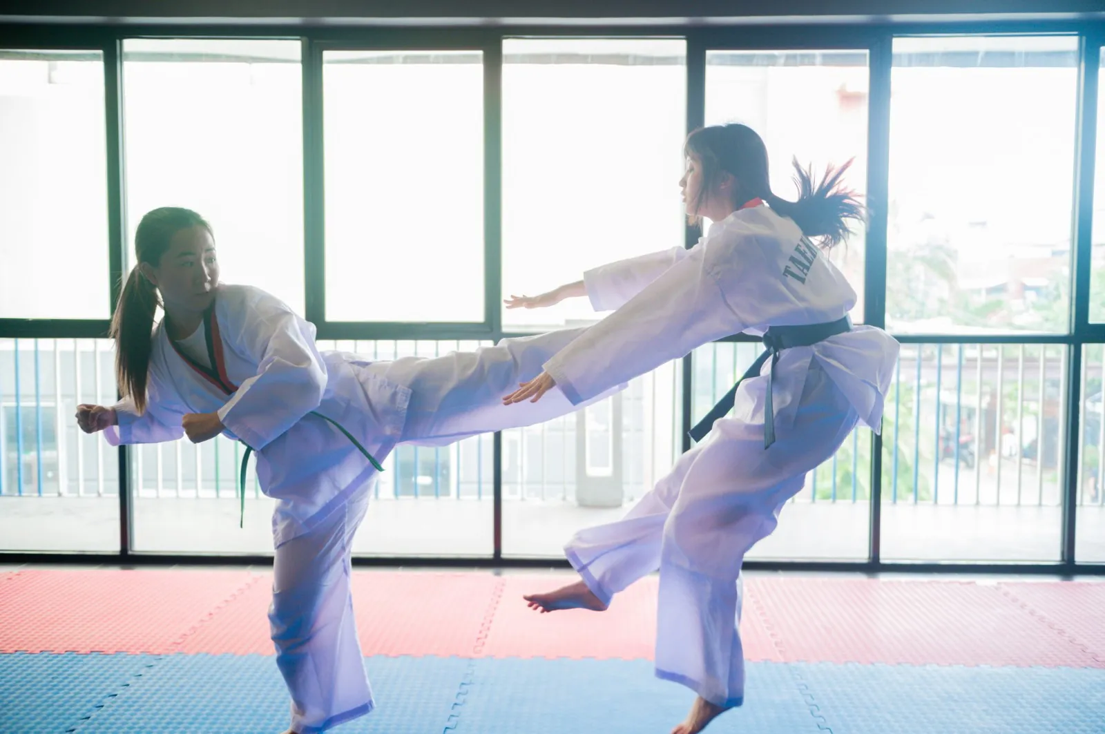 Taekwondo training at ABC Martial Arts